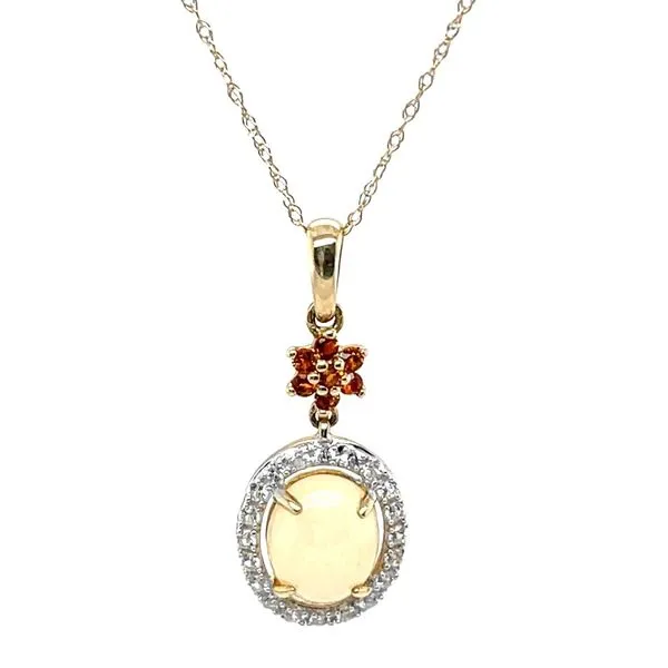 10K Yellow Gold Opal, Sapphire, and Citrine Pendant Necklace Minor Jewelry Inc. Nashville, TN