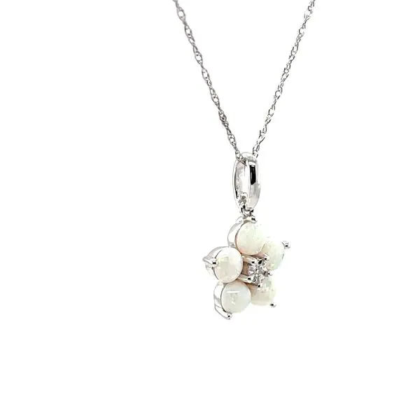 14K White Gold Colored Stone Pendant Image 3 Minor Jewelry Inc. Nashville, TN