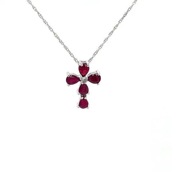 14K White Gold Ruby and Diamond Pendant Necklace Minor Jewelry Inc. Nashville, TN
