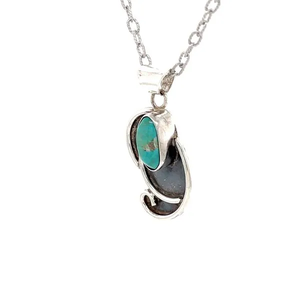 Sterling Silver Turquoise Pendant Necklace Image 2 Minor Jewelry Inc. Nashville, TN