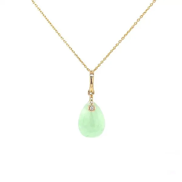 14K Yellow Gold Mined Green Jade Pendant Minor Jewelry Inc. Nashville, TN