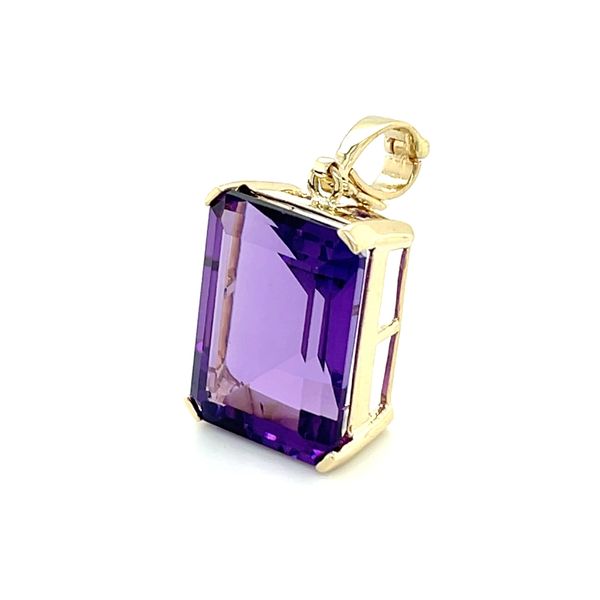 10K Yellow Gold Estate Mined Amethyst Pendant Image 2 Minor Jewelry Inc. Nashville, TN