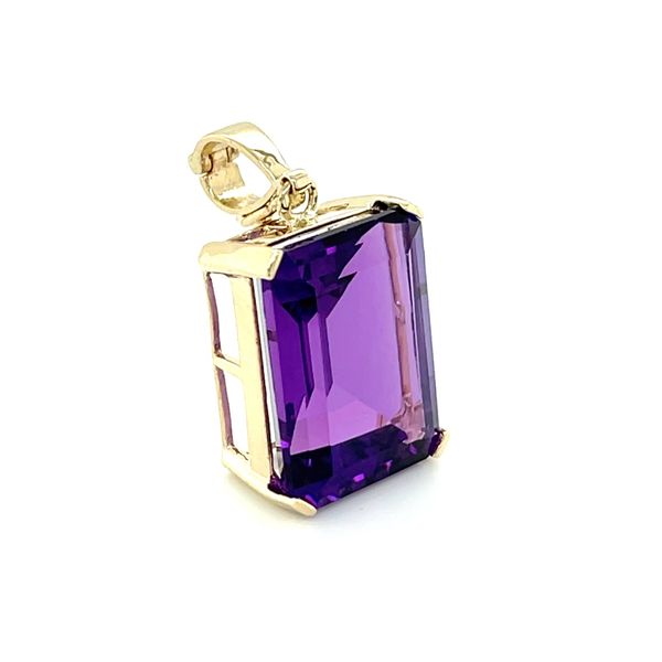 10K Yellow Gold Estate Mined Amethyst Pendant Image 3 Minor Jewelry Inc. Nashville, TN