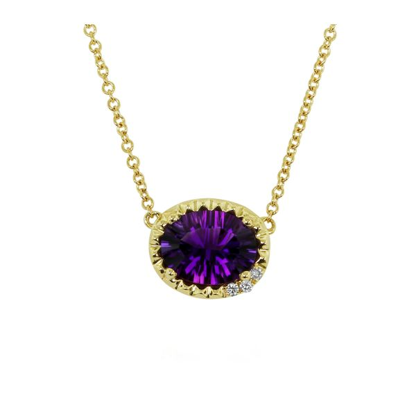 14K Yellow Gold Amethyst And Diamond Necklace Minor Jewelry Inc. Nashville, TN