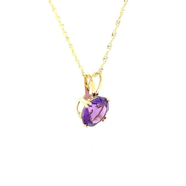 14K Yellow Gold Amethyst Pendant Necklace Image 2 Minor Jewelry Inc. Nashville, TN