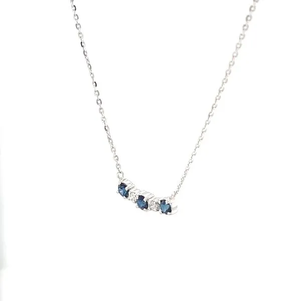 14K White Gold Sapphire and Diamond Necklace Minor Jewelry Inc. Nashville, TN