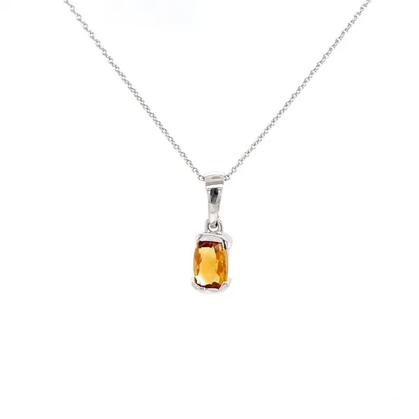 14K White Gold Mined Citrine Pendant Necklace Minor Jewelry Inc. Nashville, TN