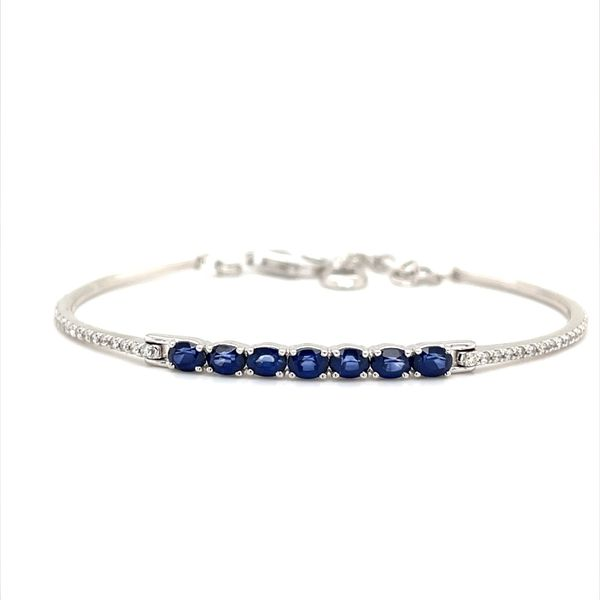 14K White Gold Sapphire and Diamond Bracelet Minor Jewelry Inc. Nashville, TN