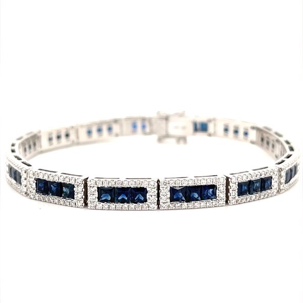14K White Gold  Bracelet With Sapphire And Diamond Minor Jewelry Inc. Nashville, TN