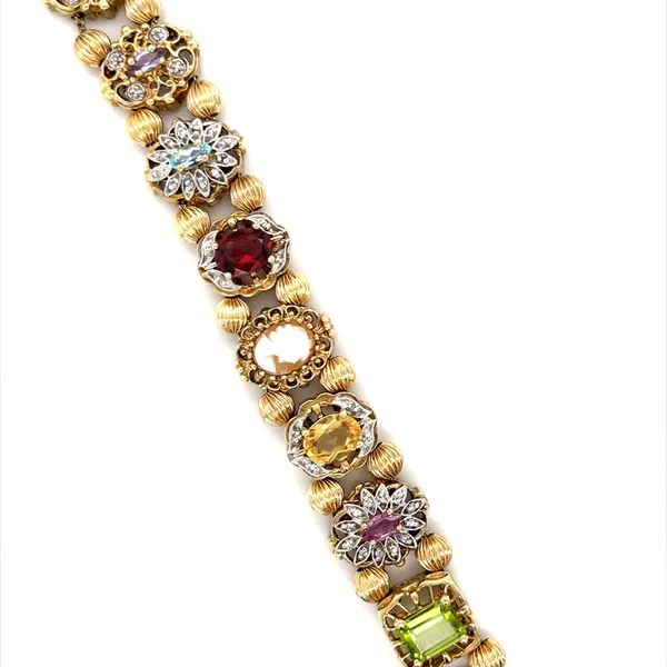 14K Yellow Gold Mixed Stone Bracelet Minor Jewelry Inc. Nashville, TN