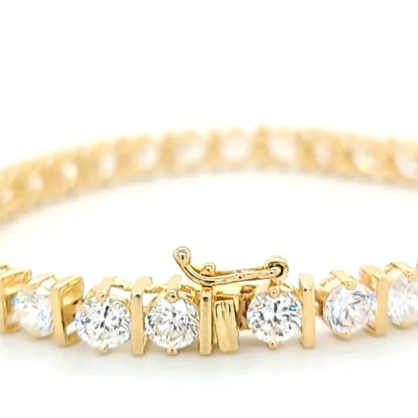 14K Yellow Gold Tennis Bracelet With Cubic Zirconia Image 2 Minor Jewelry Inc. Nashville, TN