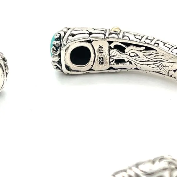 Turquoise  Bangle  Bracelet  18K  Sterling Silver Image 2 Minor Jewelry Inc. Nashville, TN