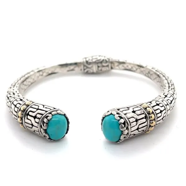Turquoise  Bangle  Bracelet  18K  Sterling Silver Minor Jewelry Inc. Nashville, TN