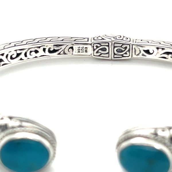 Turquoise  Bangle  Bracelet  18K  Sterling Silver Image 2 Minor Jewelry Inc. Nashville, TN