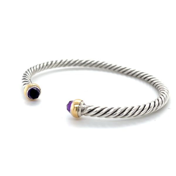 18k & Silver Amethyst  Bangle  Bracelet Minor Jewelry Inc. Nashville, TN