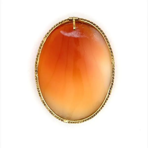 14K Yellow Gold Floral Design Cameo Image 3 Minor Jewelry Inc. Nashville, TN