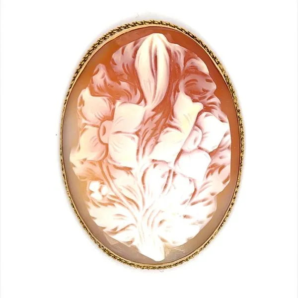 14K Yellow Gold Floral Design Cameo Minor Jewelry Inc. Nashville, TN