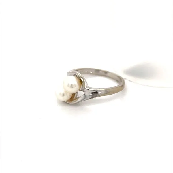 2 STONE PEARL RING 10 KT W/G 25.5 MM 3.1 G SIZE 6.25 Image 2 Minor Jewelry Inc. Nashville, TN