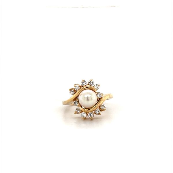 Diamond & FW Pearl Ring 14K Y Size 7 Minor Jewelry Inc. Nashville, TN