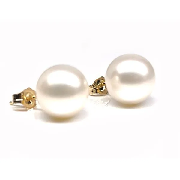 14K Yellow Gold Freshwater Pearl Stud Earrings Minor Jewelry Inc. Nashville, TN