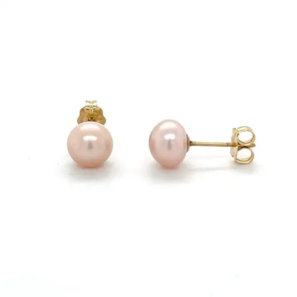 14K Yellow Gold Estate Fresh Water Pearl Stud Style Earrings Minor Jewelry Inc. Nashville, TN