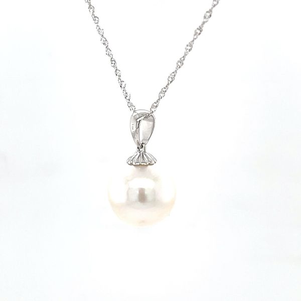 14K White Gold 11mm Pearl Pendant Necklace Image 2 Minor Jewelry Inc. Nashville, TN