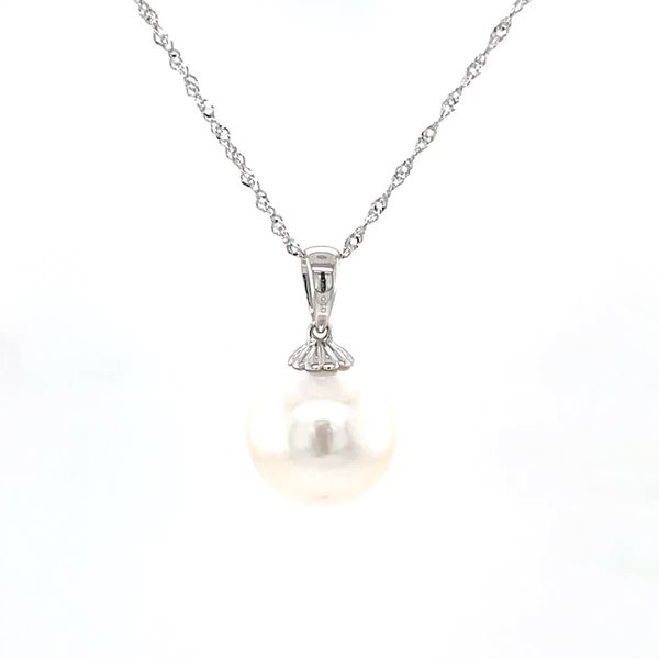 14K White Gold 11mm Pearl Pendant Necklace Minor Jewelry Inc. Nashville, TN