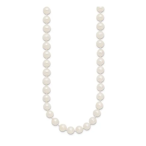 7-8mm White Near-Round Freshwater Cultured Pearl 18-inch ...