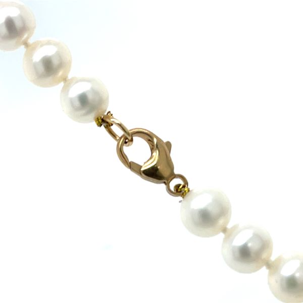 14K Yellow Gold Fresh Water 7mm 18-Inch Pearl Strand Image 2 Minor Jewelry Inc. Nashville, TN