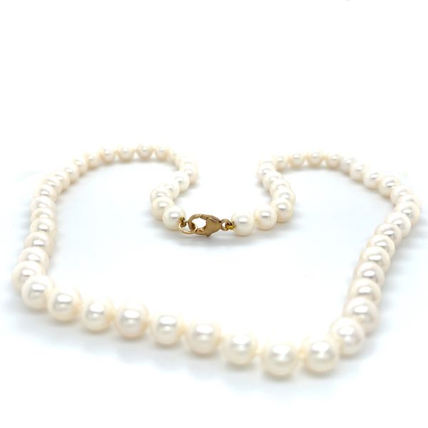 14K Yellow Gold Fresh Water 7mm 18-Inch Pearl Strand Image 3 Minor Jewelry Inc. Nashville, TN
