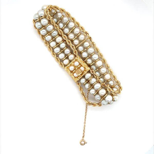 14K Yellow Gold and Round Pearl Bracelet Minor Jewelry Inc. Nashville, TN