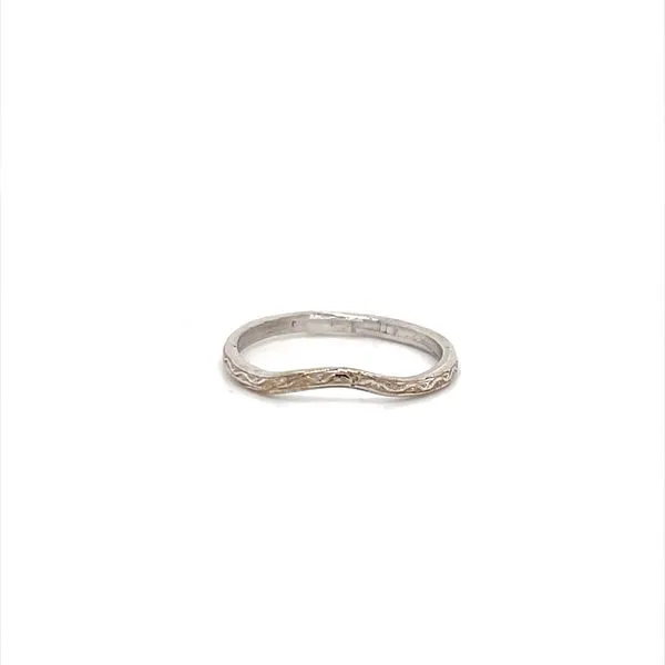 14K White Gold Minor Jewelry Made Engraved Curved Wedding Band Minor Jewelry Inc. Nashville, TN