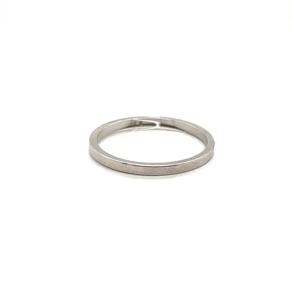 14K White Gold Flat Wedding Band similar item image