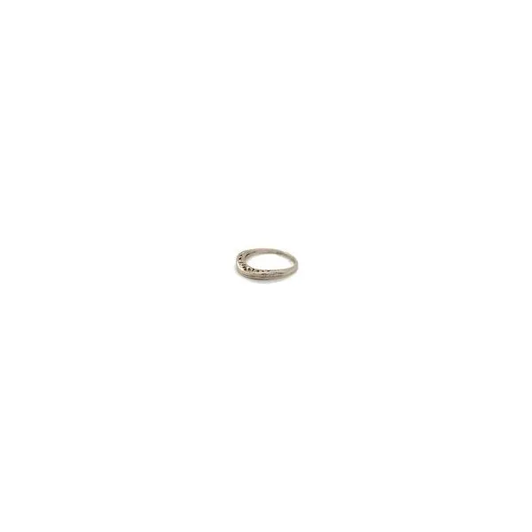 14K White Gold Minor Jewelry Made Engraved Curved Wedding Band Image 2 Minor Jewelry Inc. Nashville, TN