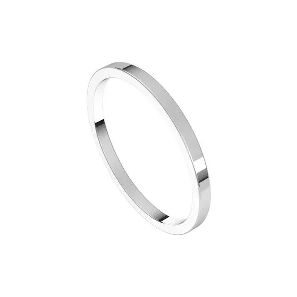 14K White Gold Flat Wedding Band similar item image