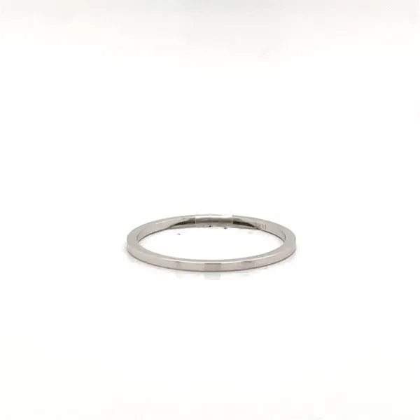 14K White Gold Flat Wedding Band Image 2 Minor Jewelry Inc. Nashville, TN
