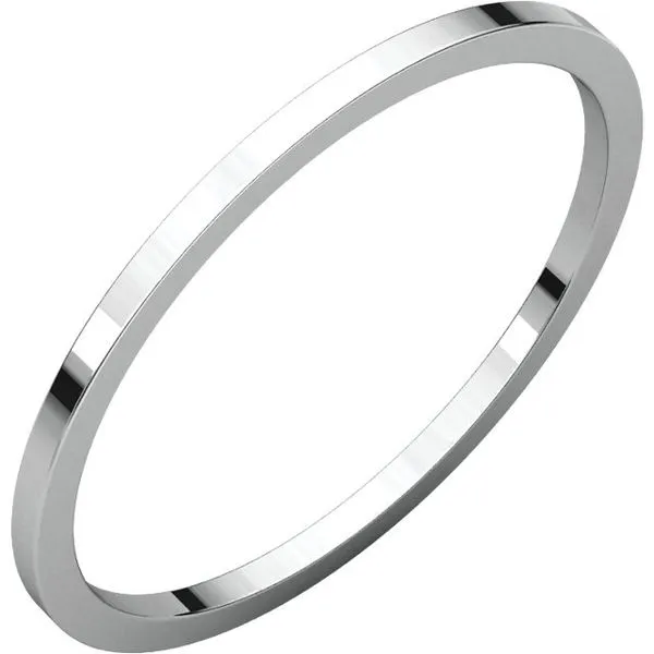 14K White Gold Flat Wedding Band Minor Jewelry Inc. Nashville, TN