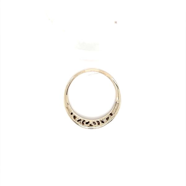 14K White Gold Minor Jewelry Made Engraved Curved Wedding Band Image 2 Minor Jewelry Inc. Nashville, TN