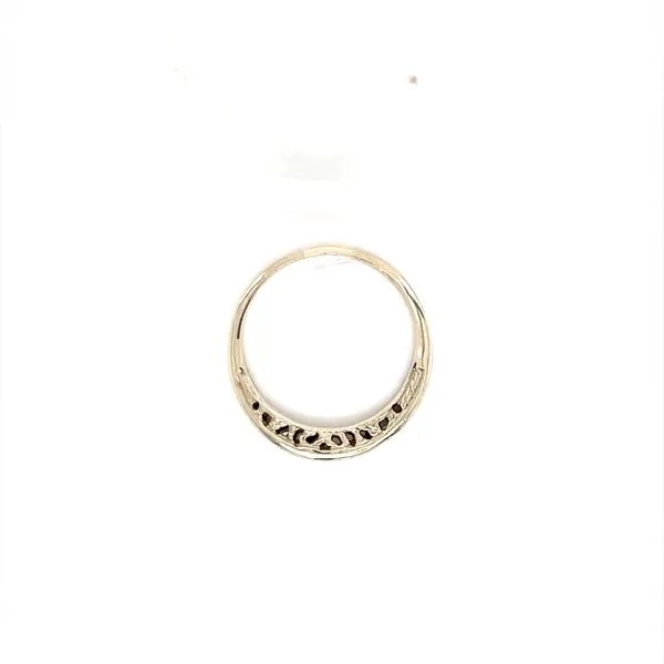 14K White Gold Engraved Curved Band Image 2 Minor Jewelry Inc. Nashville, TN