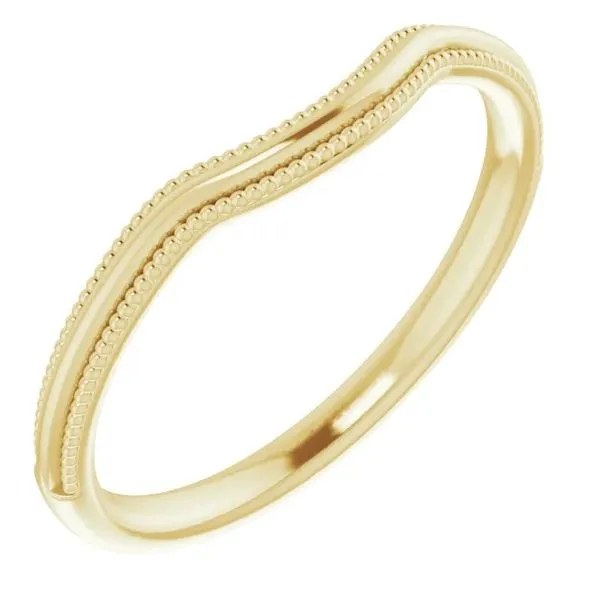 14K Yellow Gold Milgrain Enhancer Contour Wedding Band Minor Jewelry Inc. Nashville, TN