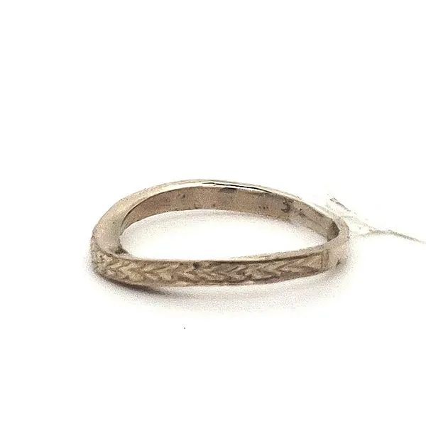 14K White Gold Curved Wedding Band Image 3 Minor Jewelry Inc. Nashville, TN