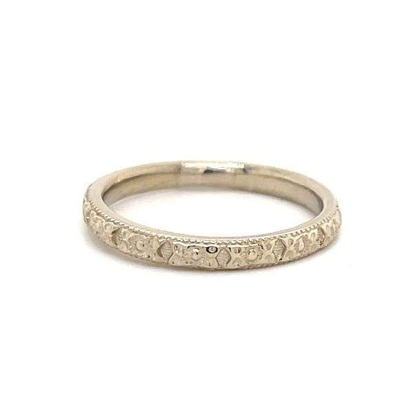 14K White Gold Minor Jewelry Made Engraved Wedding Band Minor Jewelry Inc. Nashville, TN