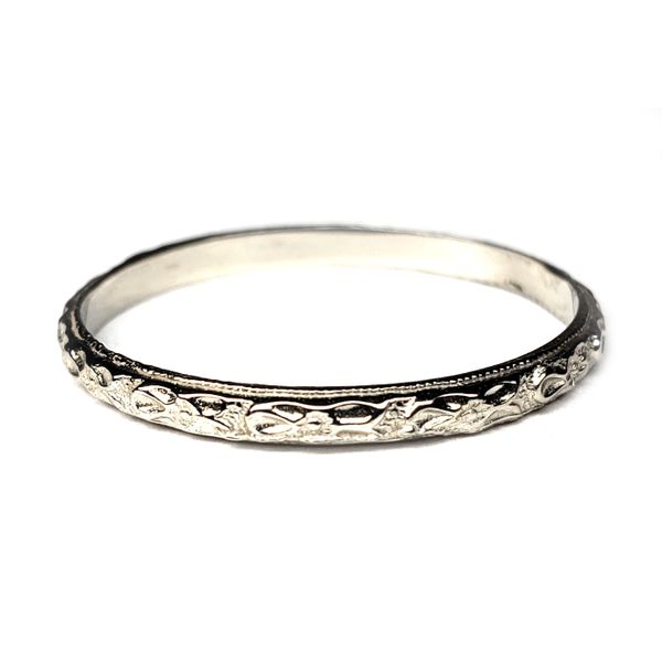 14K White Gold Minor Jewelry Made Engraved Wedding Band Image 2 Minor Jewelry Inc. Nashville, TN