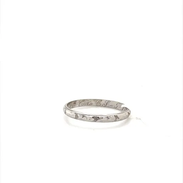 18K White Gold Vintage Wedding Band Image 2 Minor Jewelry Inc. Nashville, TN