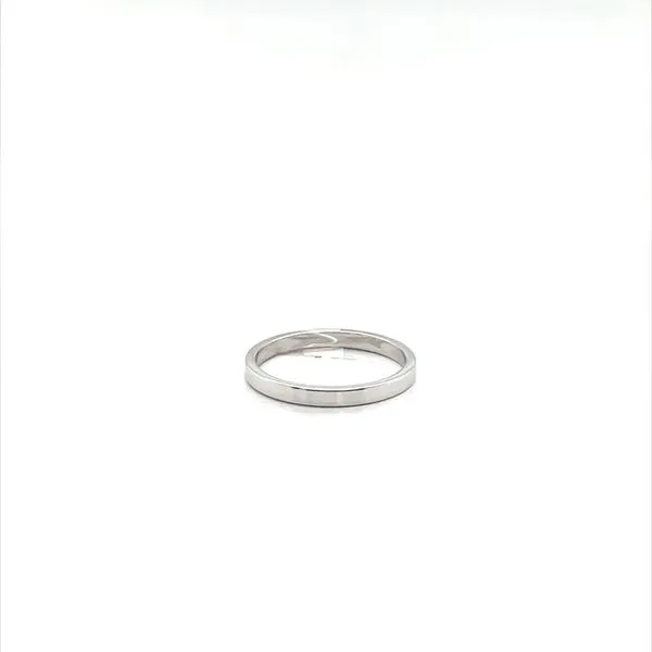 14K White Gold Flat Wedding Band Image 2 Minor Jewelry Inc. Nashville, TN