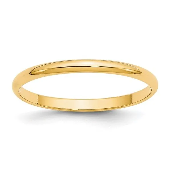 14K Yellow Gold Half Round Light Wedding Band Minor Jewelry Inc. Nashville, TN