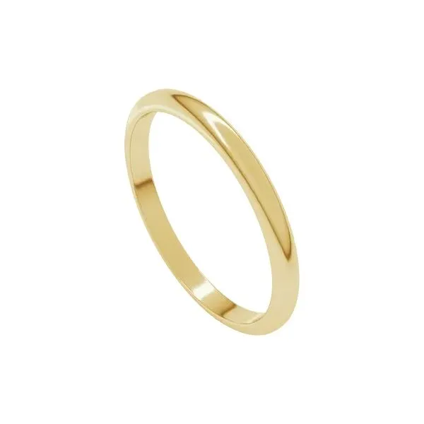 14K Yellow Gold Half Round 2mm Wedding Band Image 2 Minor Jewelry Inc. Nashville, TN