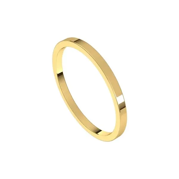 14K Yellow Gold Flat Wedding Band Image 2 Minor Jewelry Inc. Nashville, TN