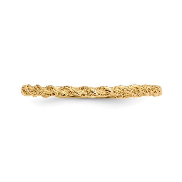 14K Yellow Gold 1.3mm Twisted Rope Wedding  Band Image 2 Minor Jewelry Inc. Nashville, TN
