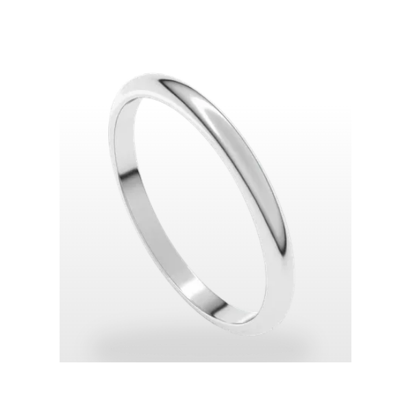 Platinum Half Round 2mm Wedding Band Image 3 Minor Jewelry Inc. Nashville, TN